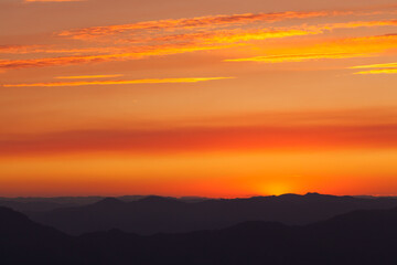 Sunset Landscape and Sky High Cascade Mountains