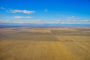 Fototapeta na wymiar Aerial view of of suburban of Denver in Colorado 