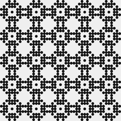 Abstract Cross Pattern Dots Logo generative computational art illustration