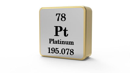 3d Platinum Element Sign. Stock image	
