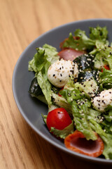 salad with feta cheese and olives, salad, meny, cafe