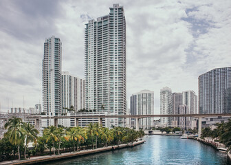 Fototapeta na wymiar Miami River Residential Highres Development
