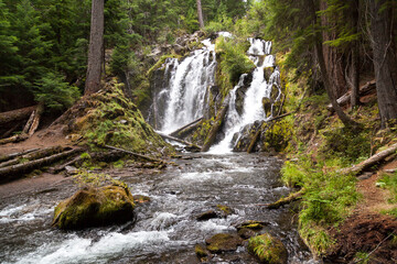 National Creek Falls in Southern Oregon Cascades