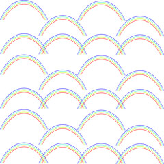 Rainbow repeat pattern and seamless vector