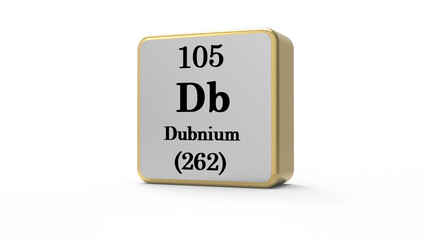 3d Dubnium Element Sign. Stock image