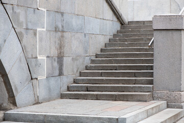Concrete stairs leading up to the exit