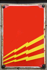 Old enamelled billboard for detergent