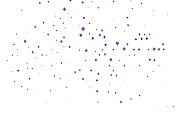 Light Purple vector pattern with symbol of cards.