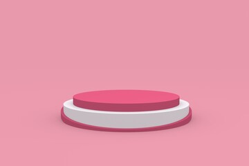 Blank Exhibition stage backdrop or empty product shelf. 3D rendering.
