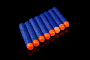 Toy gun blue rubber bullets