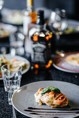 food, dinner, restaurant, salad, meal, plate, table, lunch, wine, dish, gourmet, meat, healthy, wedding, banquet, vegetables, glass, tomato, seafood, red, dining, buffet, cuisine, delicious, appetizer