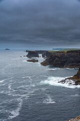 Fototapeta na wymiar Eshaness Cliffs on the western coastline on Shetlands Mainland