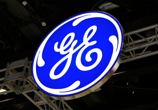BEIJING, CHINA - MARCH 26, 2016: General Electic Brand Sign. General Electric (GE), Is An American Corporation Founded In 1892 That Serves Wordwide.

