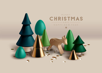 animal, background, card, celebration, christmas, christmas decoration, christmas tree, creative, december, decoration, decorative, deer, festival, festive, forest, glass, graphic, greeting, happy new
