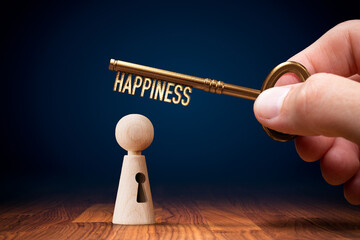 Key to your happiness - obrazy, fototapety, plakaty