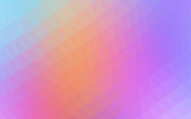 Light Multicolor, Rainbow vector shining triangular pattern.