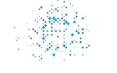 Light BLUE vector pattern with christmas stars.