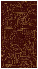 Abstract town line vector illustrations. Abstract compositions, design for posters