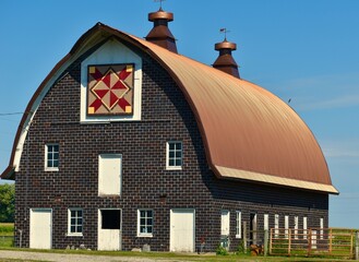 barn with a copper roof