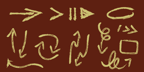 Arrow icon collection - vector color illustration