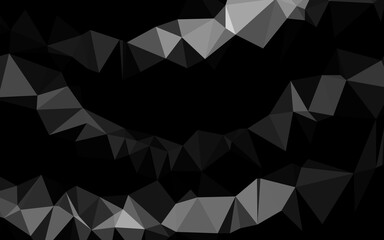 Dark Silver, Gray vector shining triangular pattern.