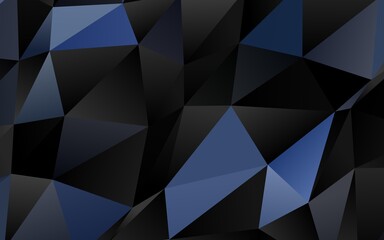 Dark BLUE vector abstract mosaic pattern.