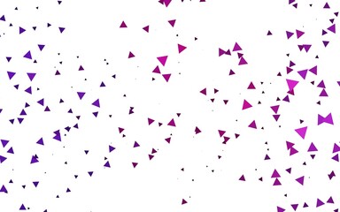 Light Pink vector template with crystals, triangles.