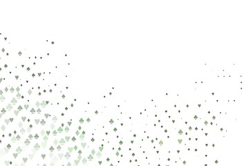 Light Green vector texture with playing cards.
