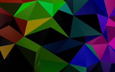 Dark Multicolor, Rainbow vector abstract mosaic background.