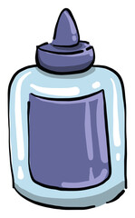 Glue bottle, illustration, vector on white background