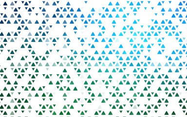 Light Blue, Green vector backdrop with lines, triangles.