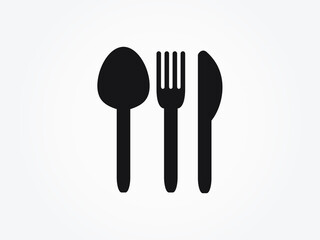 fork spoon cutlery knife icon vector eps10