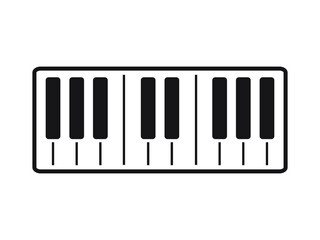 piano keys isolated on white