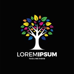 Tree Logo abstract design vector template
