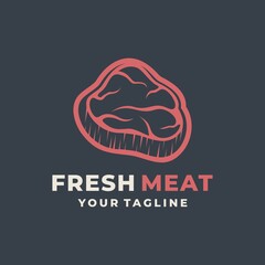 Meat Steak abstract Vector Logo Design Template