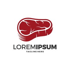 Meat Steak abstract Vector Logo Design Template