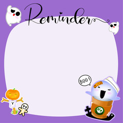 Fototapeta premium Reminder note pad or sticky note for both printable and digital planners 