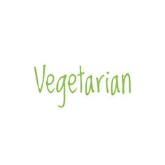 Green food word quote lettering illustration