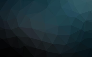 Dark BLUE vector triangle mosaic template.