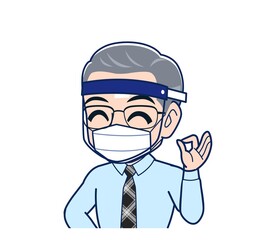 Office worker gentleman in a blue shirt0001