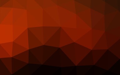 Dark Orange vector triangle mosaic texture.