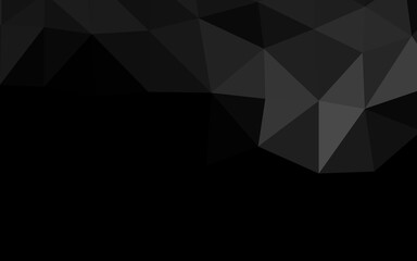 Dark Black vector triangle mosaic cover.