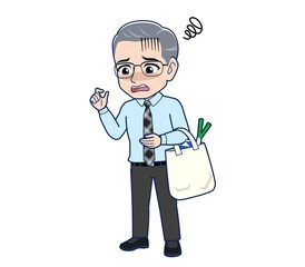 Office worker gentleman in a blue shirt