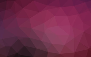 Dark Pink vector polygonal pattern.