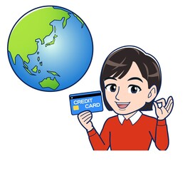 Beautiful woman dressed in red clothes