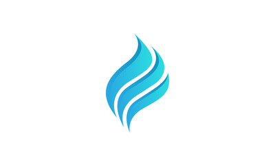 Creative Vector Illustration Logo Design. Blue Flames Concept.