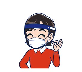 Obraz premium Beautiful woman dressed in red clothes