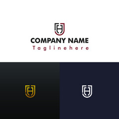 Fototapeta premium The simple and elegant RHJ logo font suits your business perfectly and uses the latest Adobe eps illustrations. 