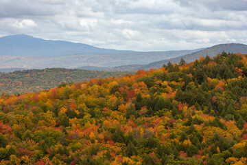Autumn colors take over the forests around Mount Mondanock in souther New Hampshire