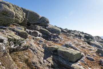 Frost, Snow, and Ice all collect on the various surfaces available near the peaks of the highest...